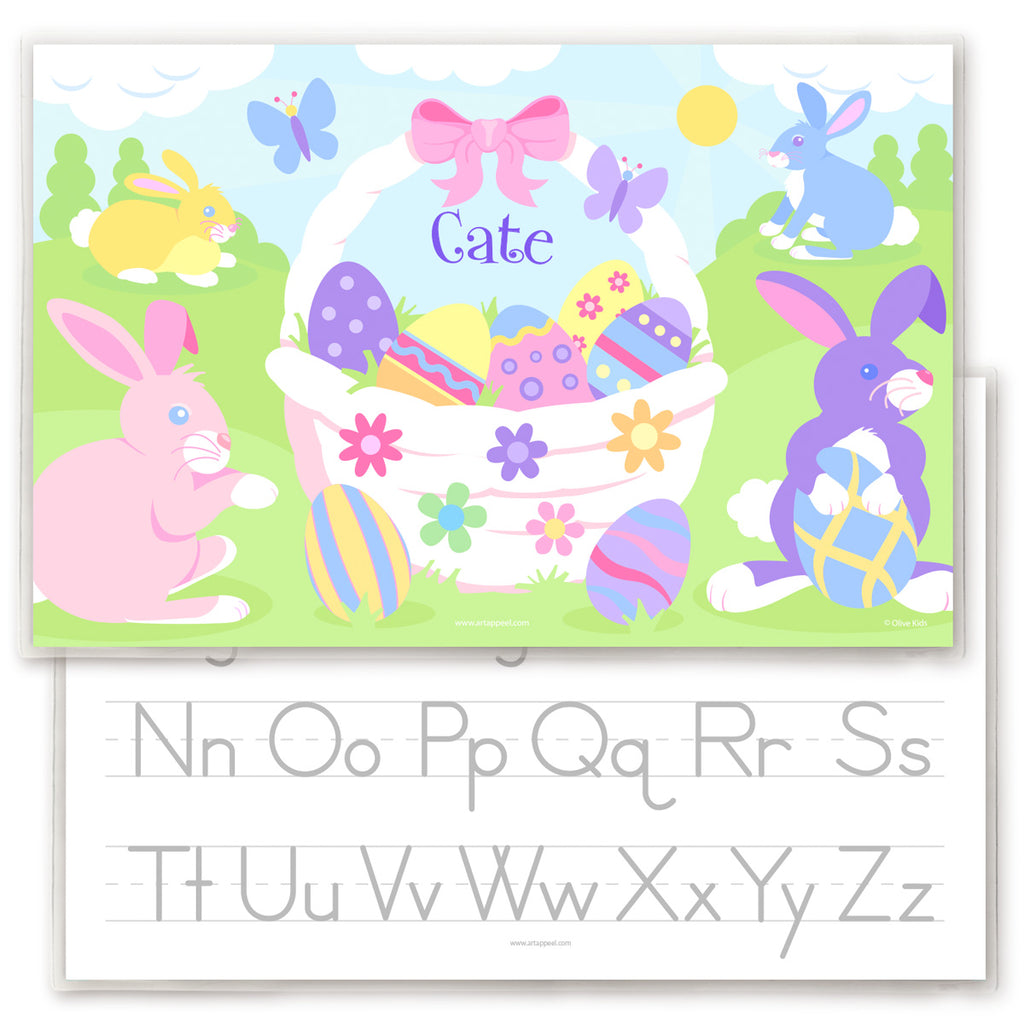 Easter Basket Personalized Placemat for Girls