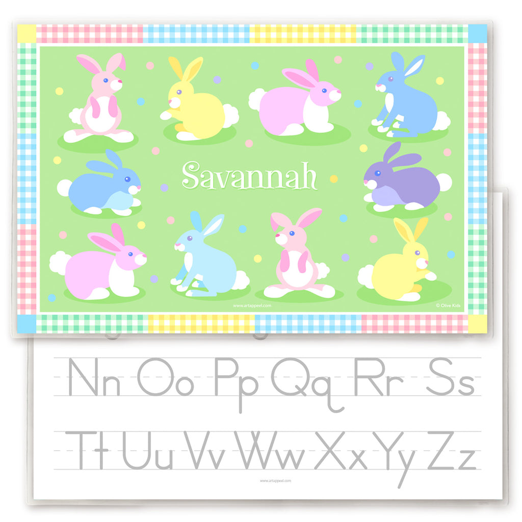 Easter Bunnies Personalized Kids Placemat