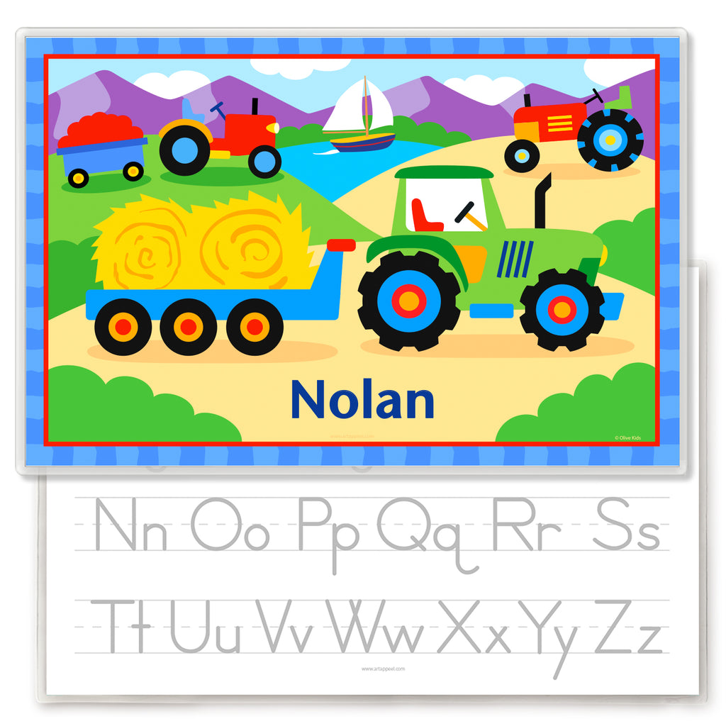 Tractor Personalized Kids Placemat