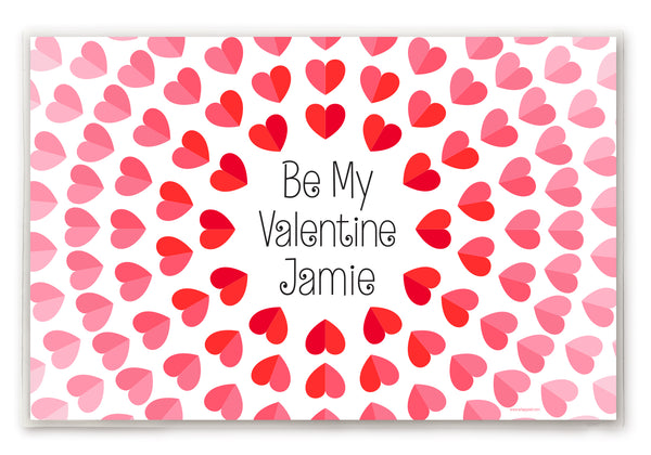 Valentine Circle Personalized Kids Placemat