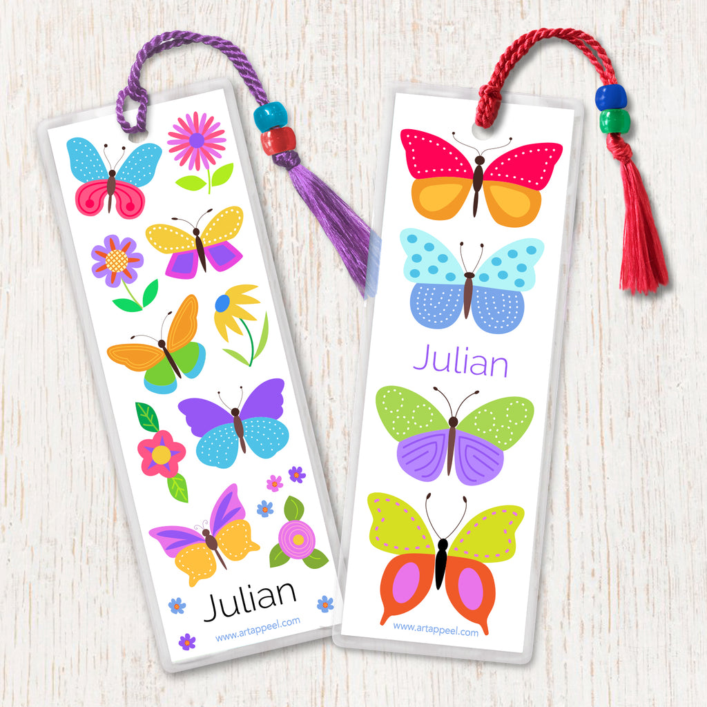 Butterfly Spring Personalized Kids Bookmark Set