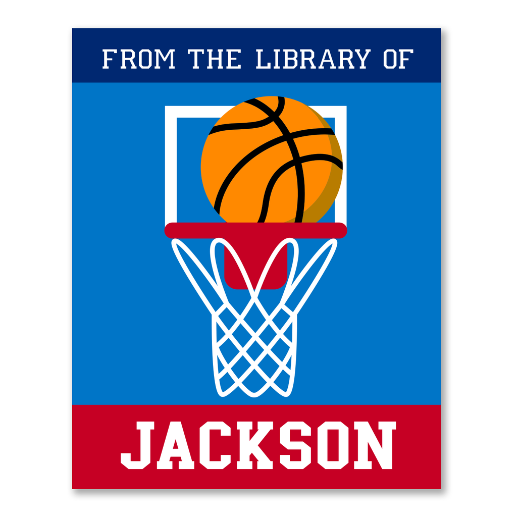 Basketball Personalized Bookplates