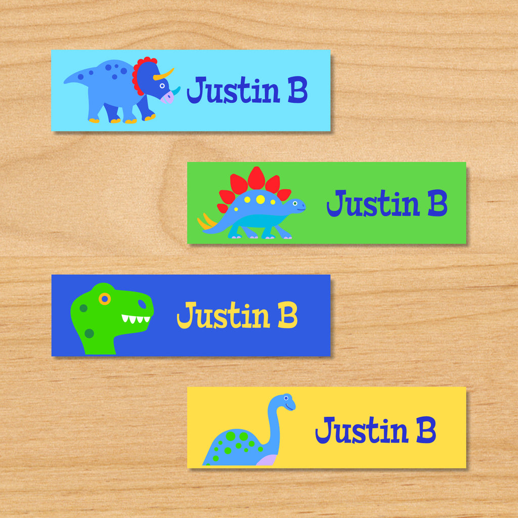 Dinosaur Land Personalized Mini Kids Waterproof Labels