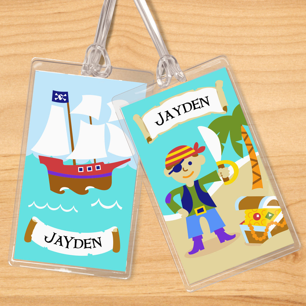 Pirates (Light Skin) Personalized Kids Name Tag Set by Olive Kids
