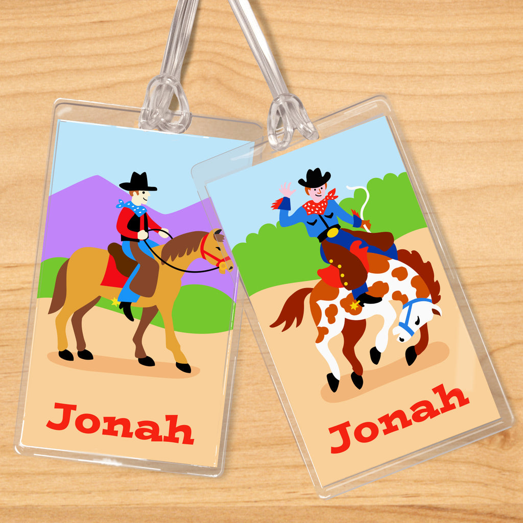 Ride 'em Personalized Kids Name Tag Set by Olive Kids