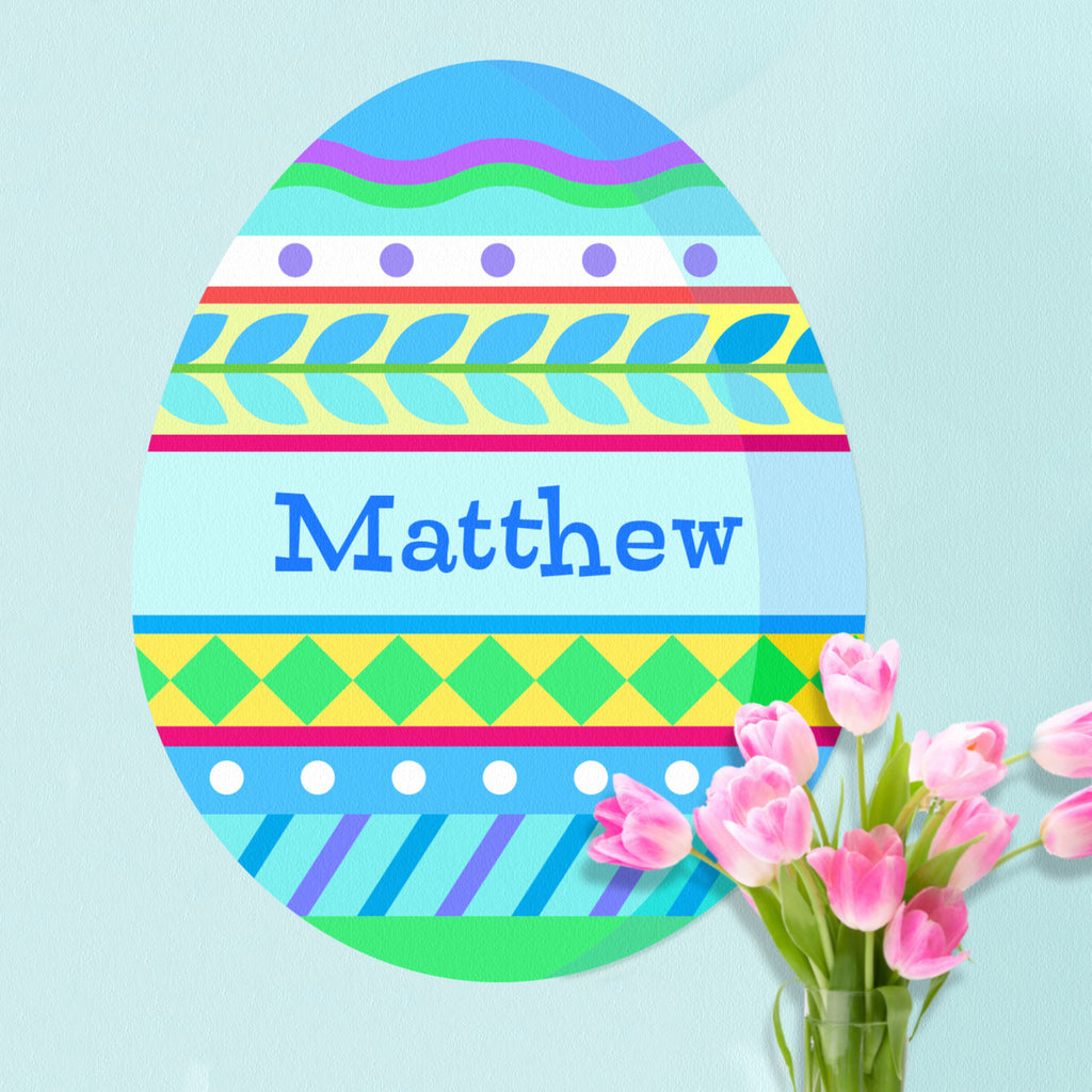 Personalized 18" Blue Easter Egg Decal