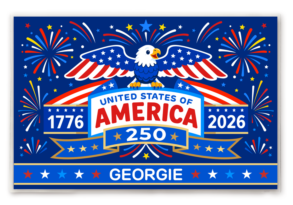 America's Birthday Personalized Kids Placemat