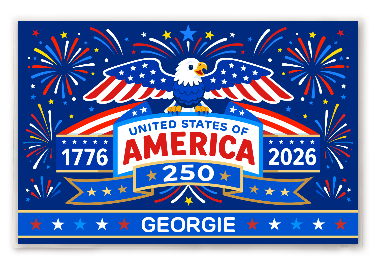 America's Birthday Personalized Kids Placemat