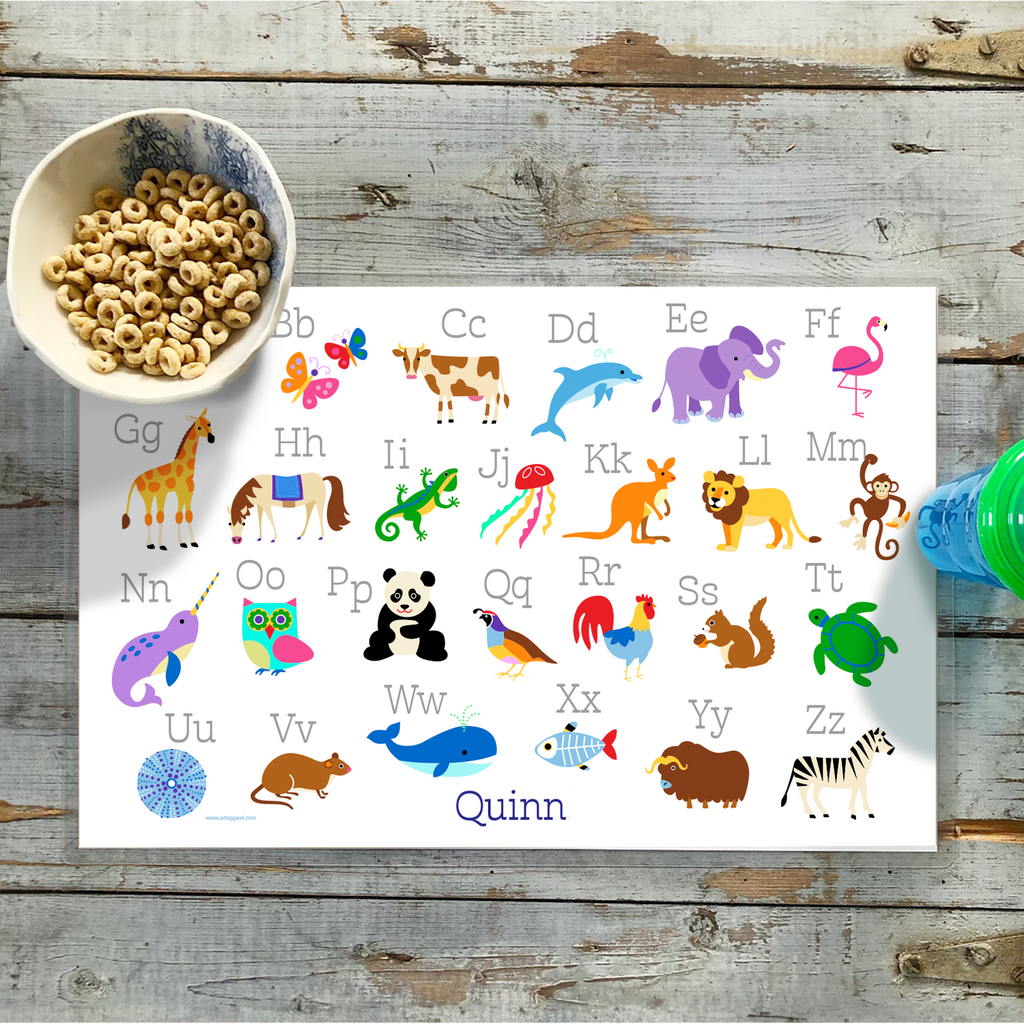 Animal Alphabet Personalized Kids Placemat