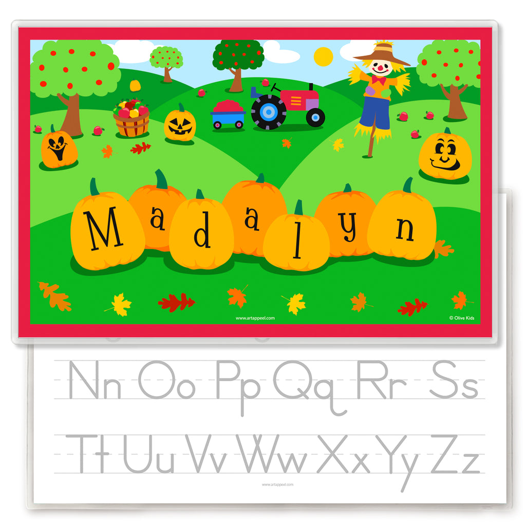 Fall Pumpkins Personalized Kids Placemat