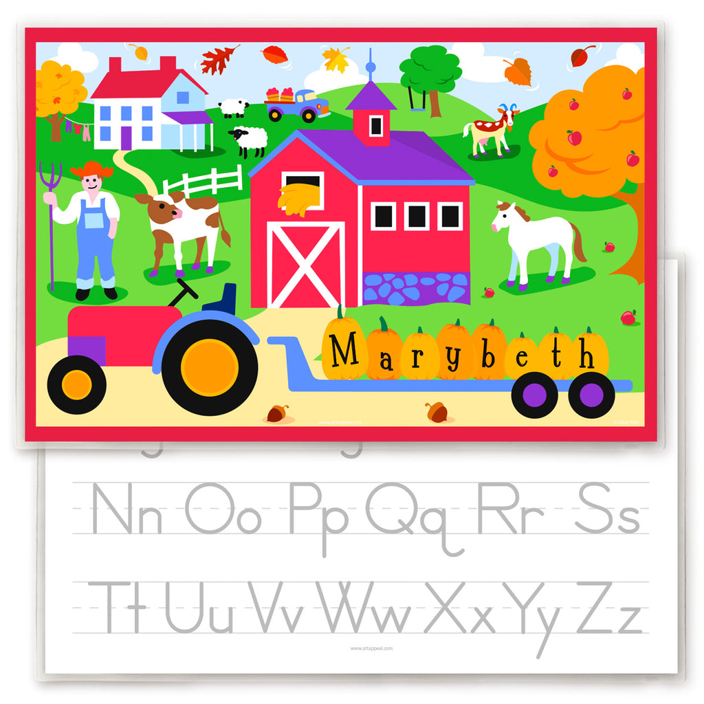 Fall Farm Personalized Kids Placemat