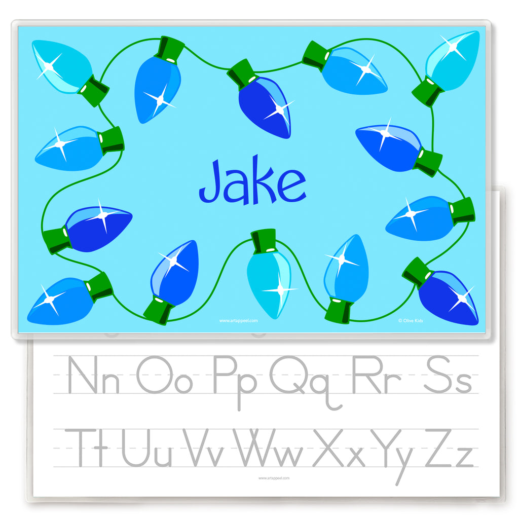 Hanukkah Personalized Kids Placemat Set of 3