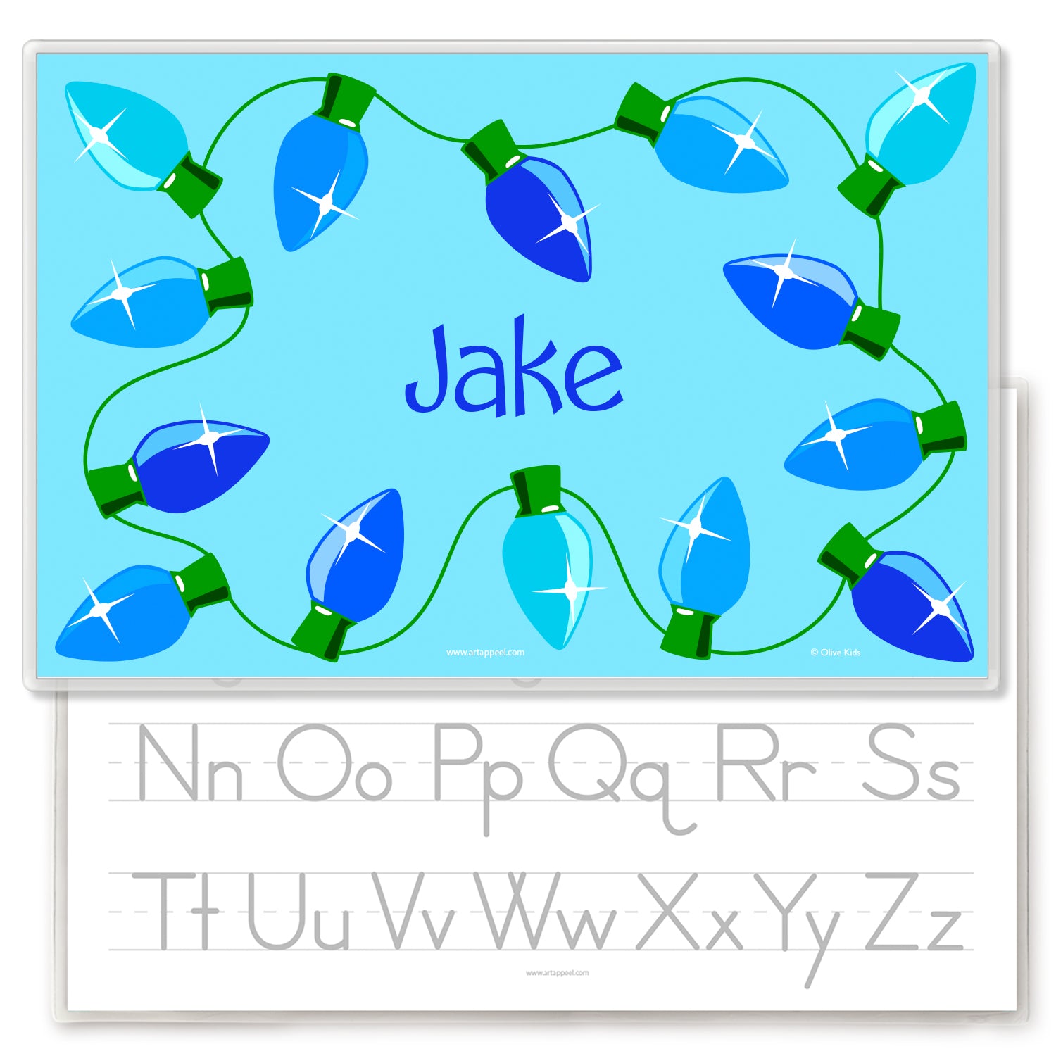 Hanukkah Personalized Kids Placemat Set of 3