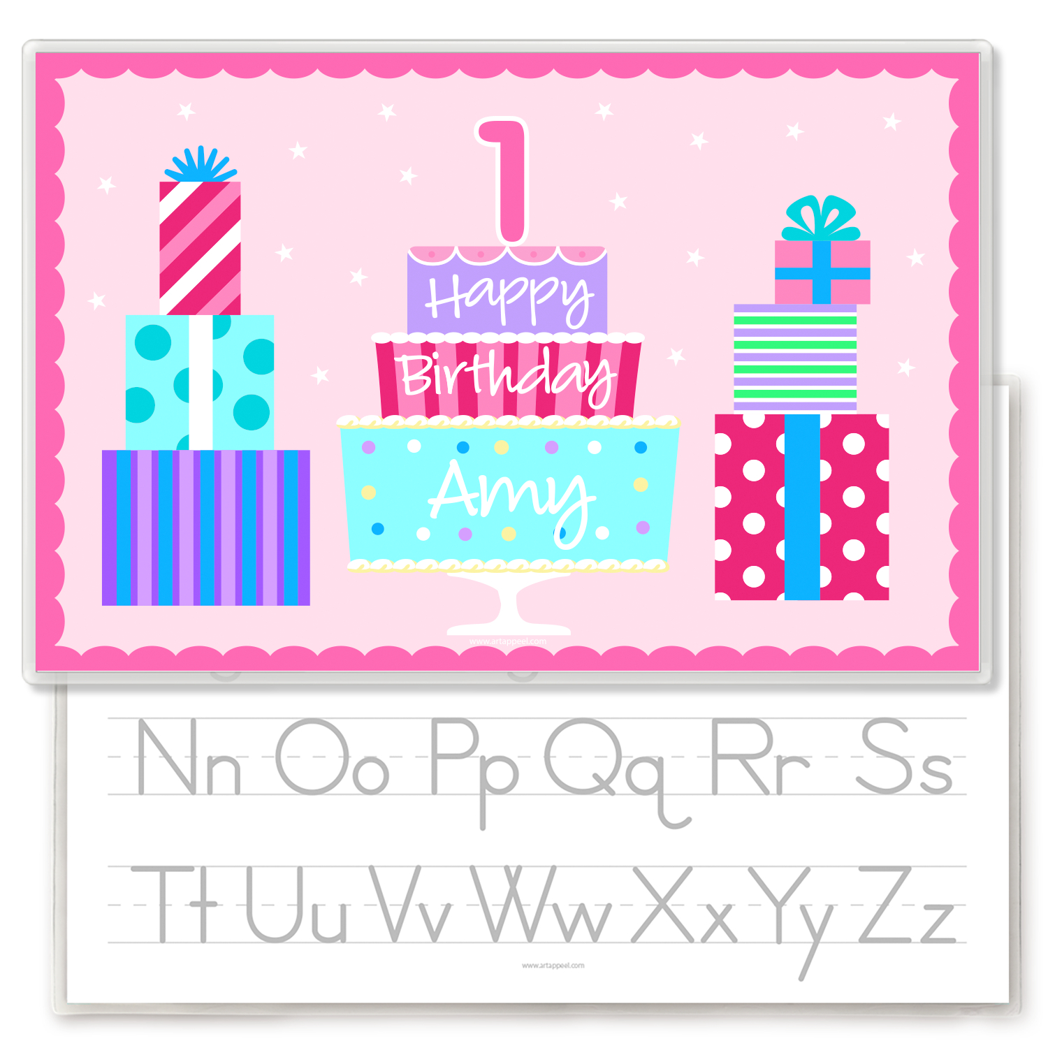 Pink Birthday Personalized Kids Placemat