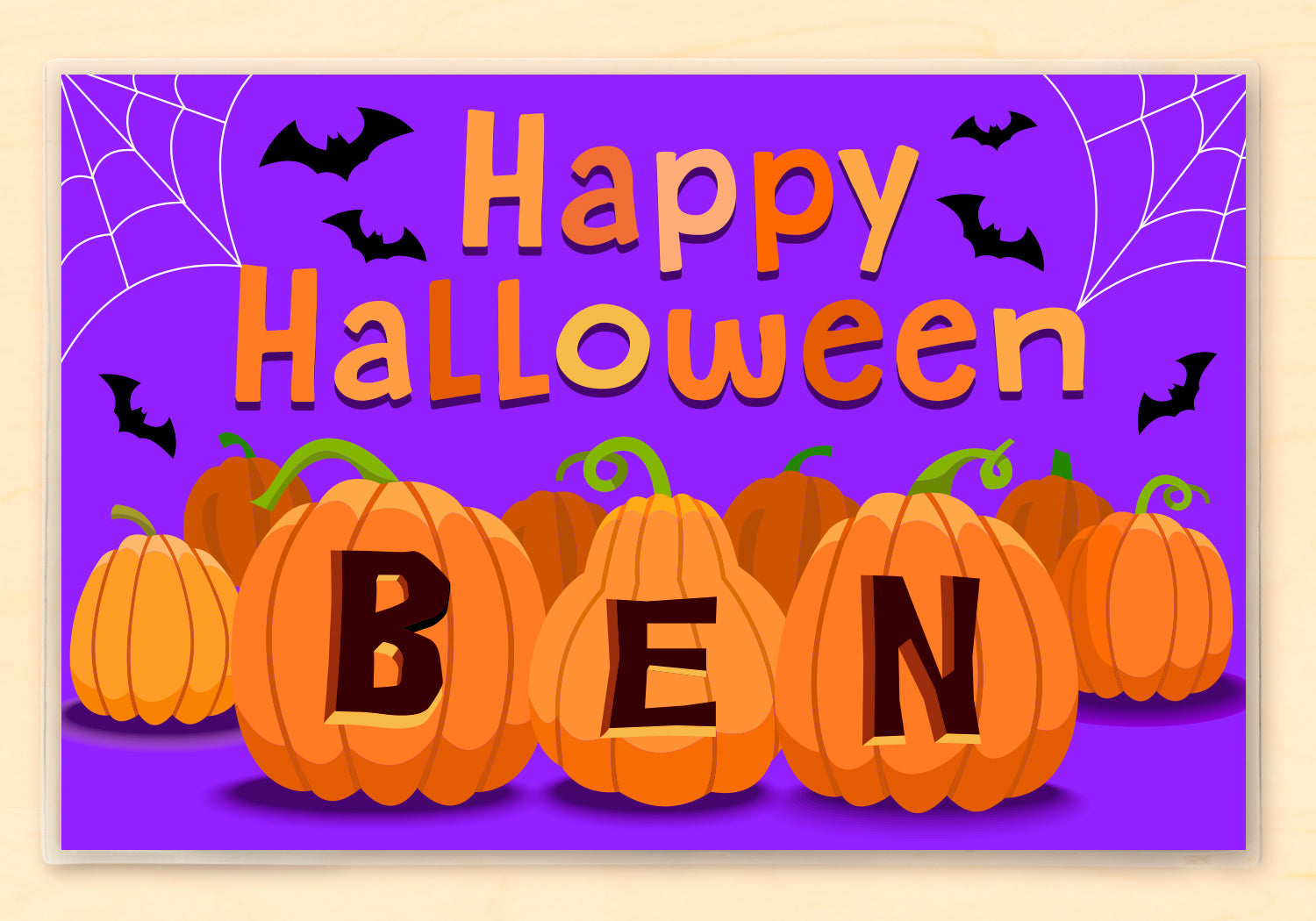 Halloween Personalized Pumpkins Kids Placemat