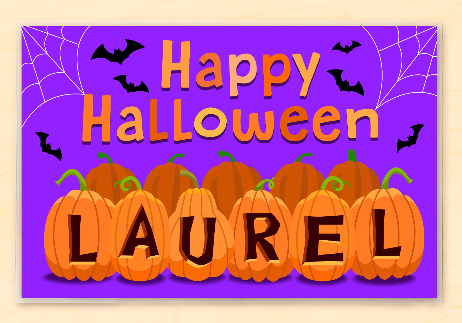 Halloween Personalized Pumpkins Kids Placemat