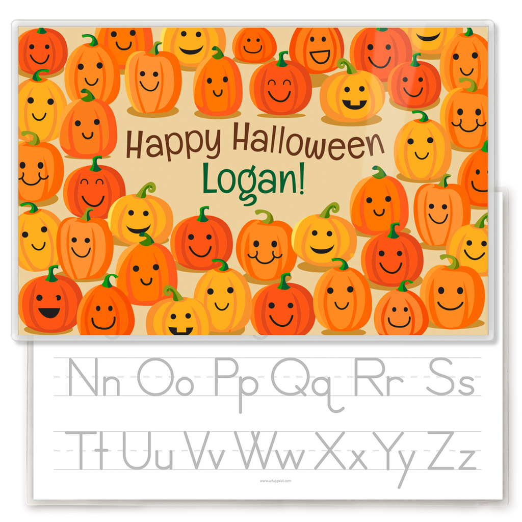 Happy Halloween Pumpkins Personalized Kids Placemat