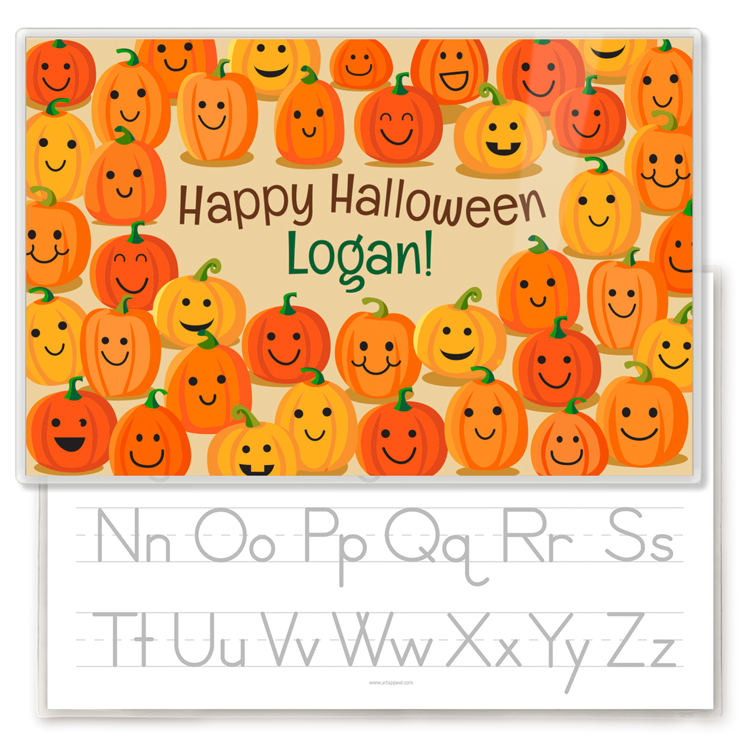 Happy Halloween Pumpkins Personalized Kids Placemat