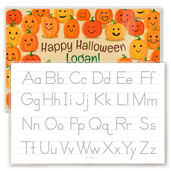 Happy Halloween Pumpkins Personalized Kids Placemat