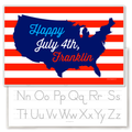 Fourth of July Map Personalized Kids Placemat