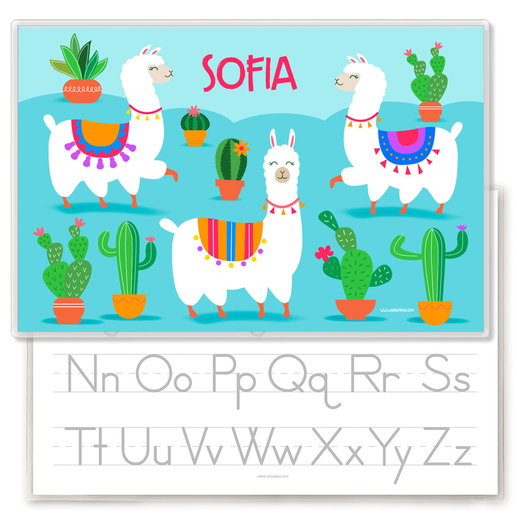 Llamas and Cactus Personalized Placemat