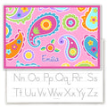 Pink Paisley Personalized Kids Placemat