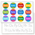 Colorful Baseballs Personalized Kids Placemat