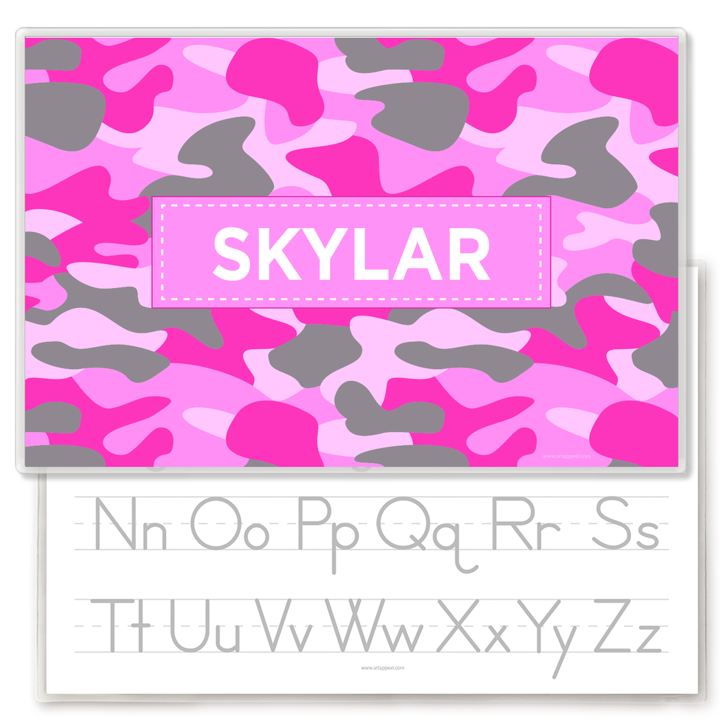 Kids Camo Pinks Personalized Kids Placemat