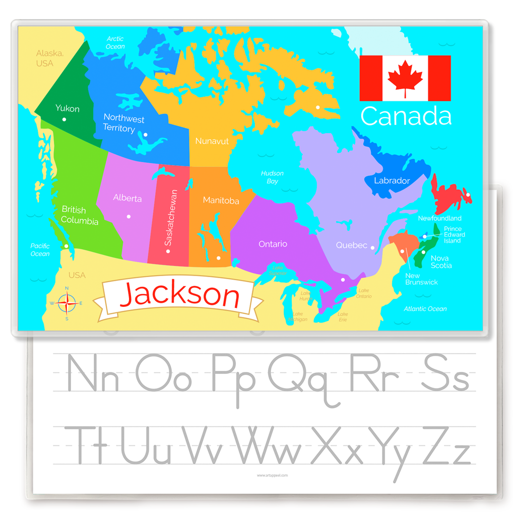 Canada Map Personalized Kids Placemat