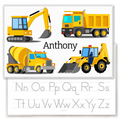 Construction Vehicles Personalized Kids Placemat