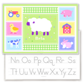 Country Baby Sheep Personalized Kids Placemat