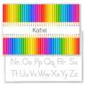 Coloring Pencils Personalized Kids Placemat