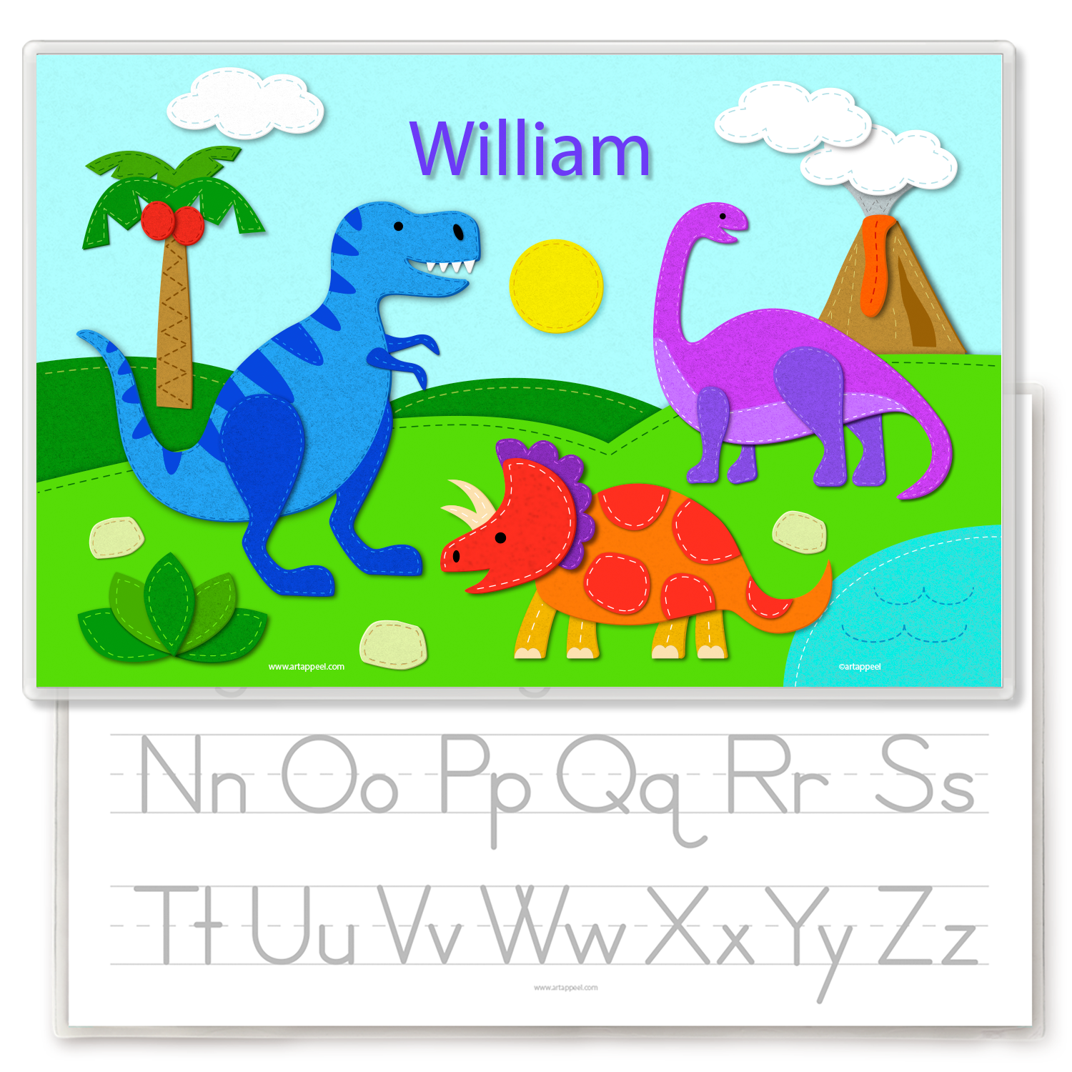 Dinosaur Felt Personalized Placemat