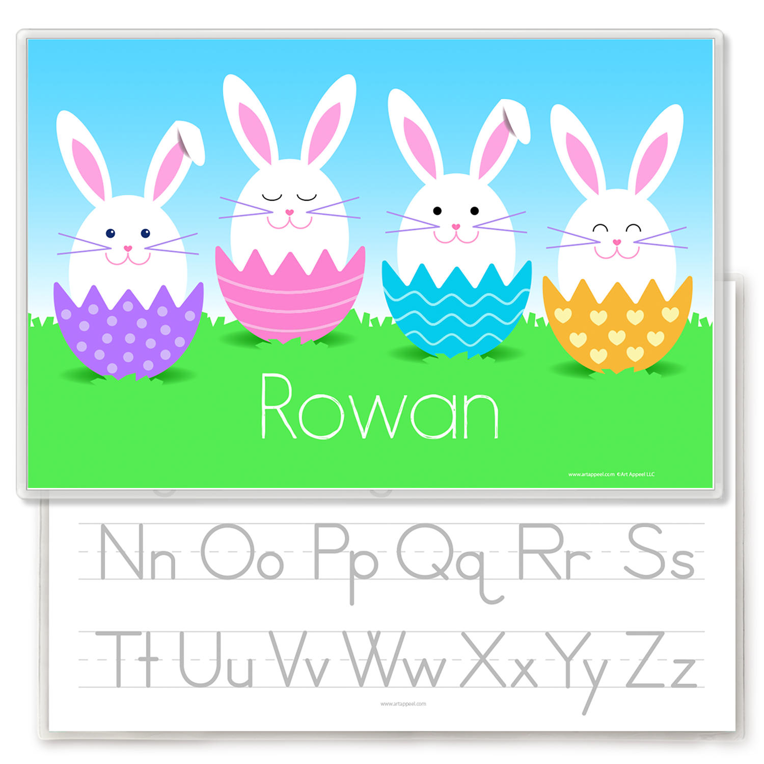 Bunnies and Eggs Personalized Easter Placemat