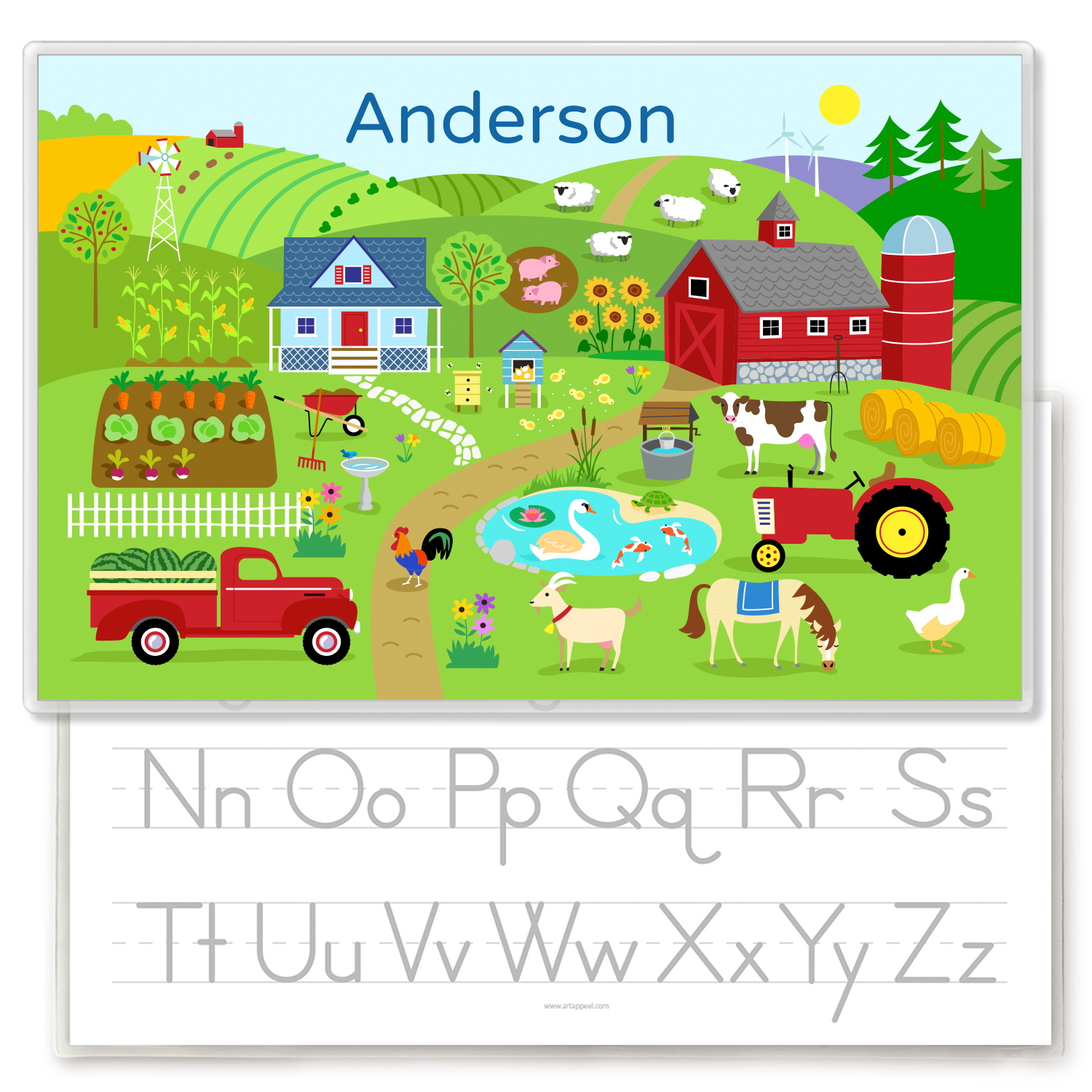 Farm Land Personalized Kids Placemat