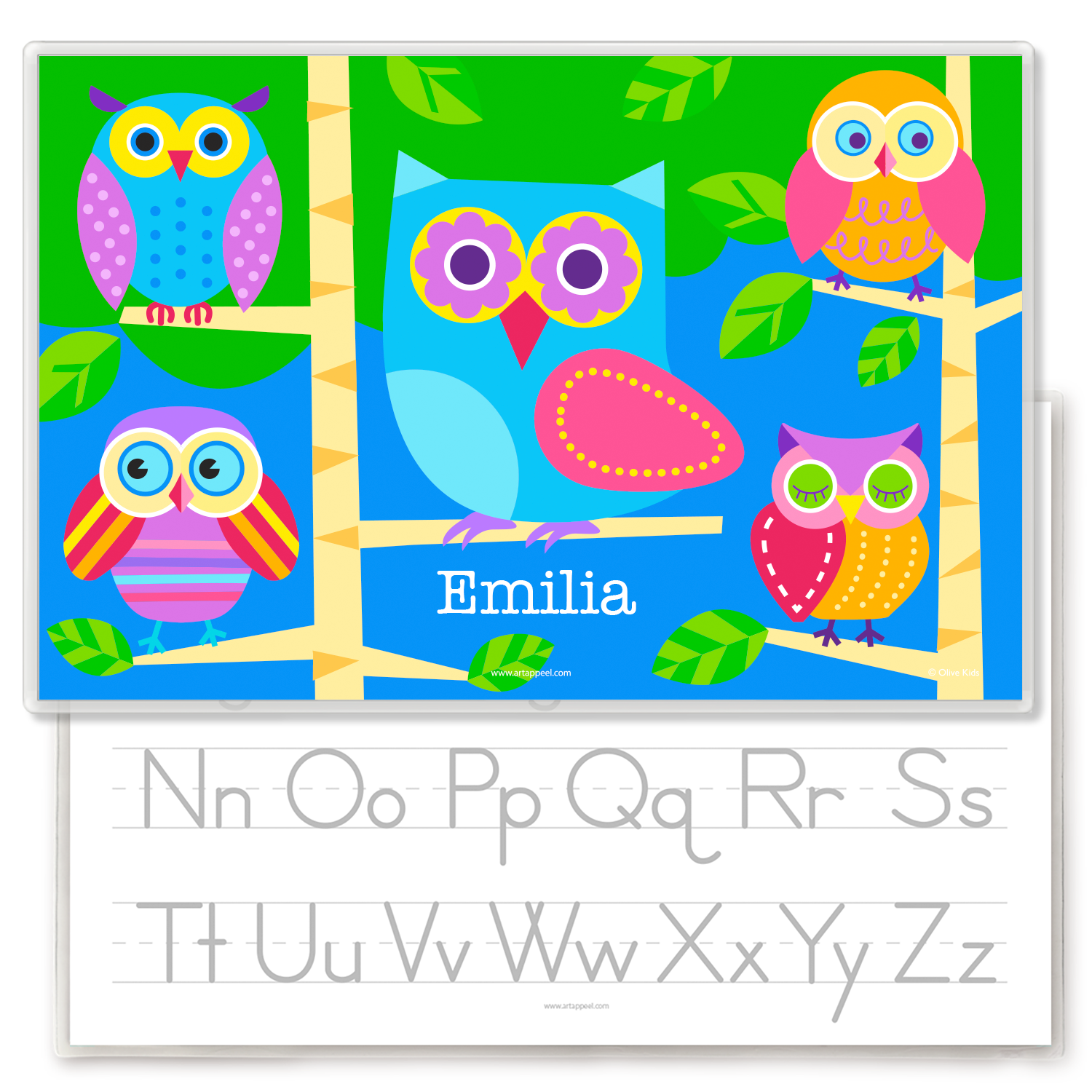 Owls Hoot Personalized Kids Placemat