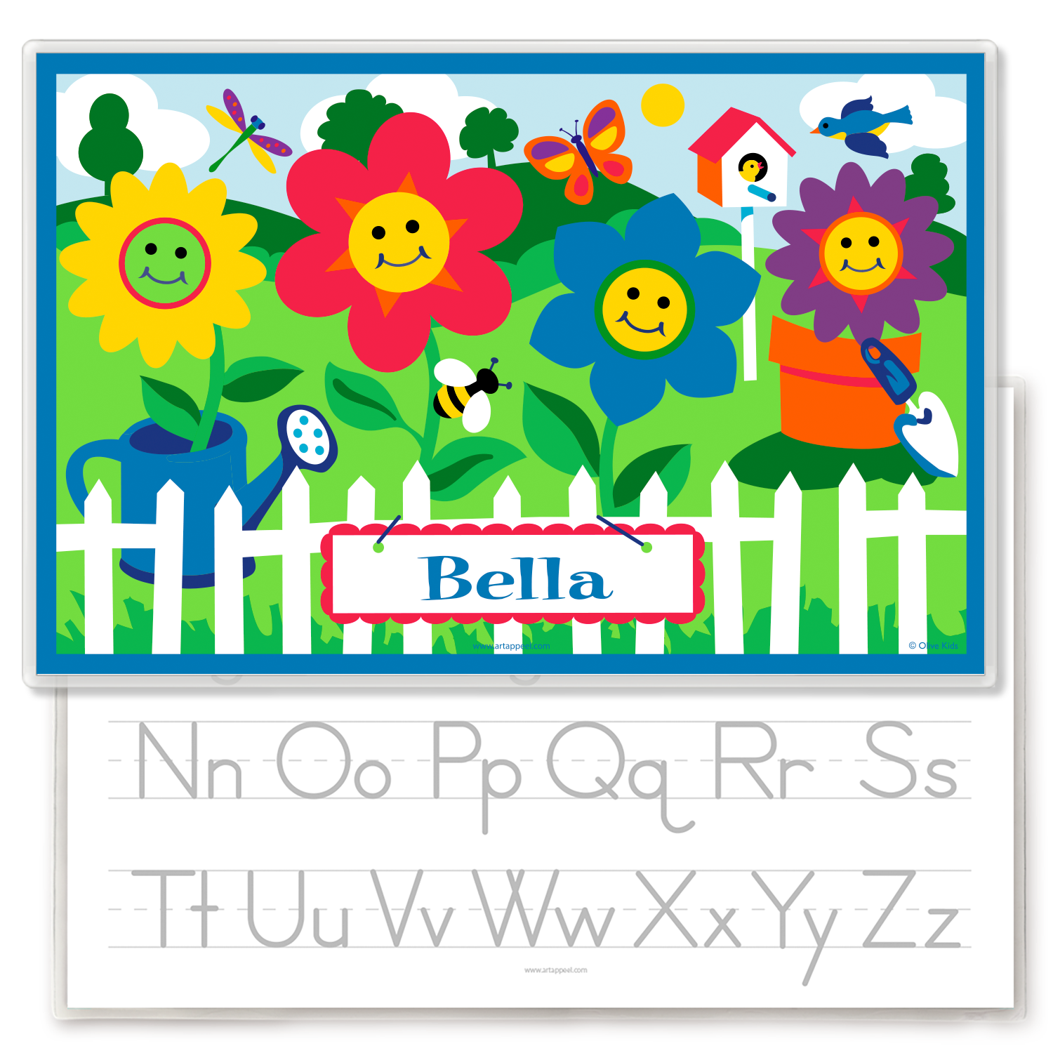Happy Flowers Personalized Kids Placemat
