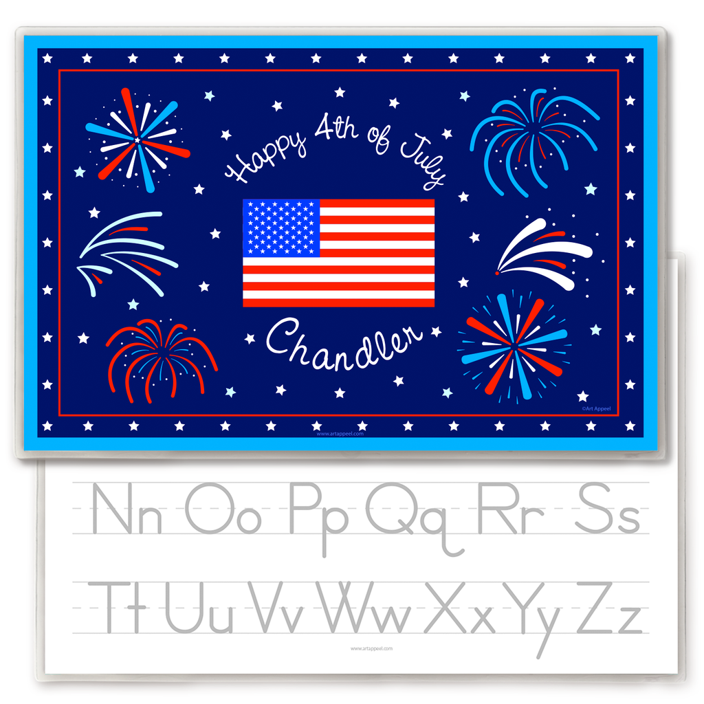 Fourth of July Old Glory Personalized Kids Placemat