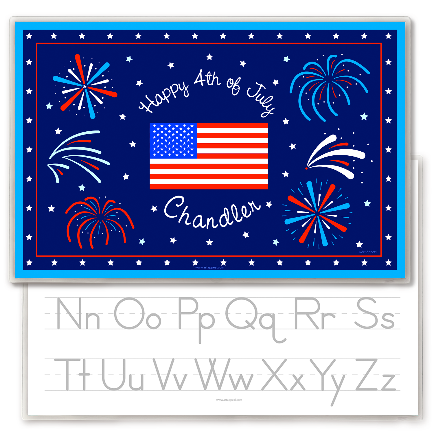 Fourth of July Old Glory Personalized Kids Placemat