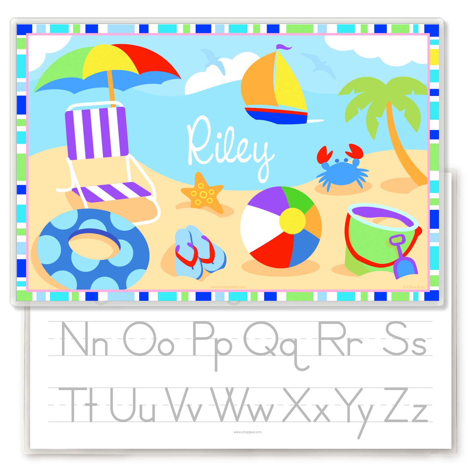 Summertime Boys Personalized Kids Placemat