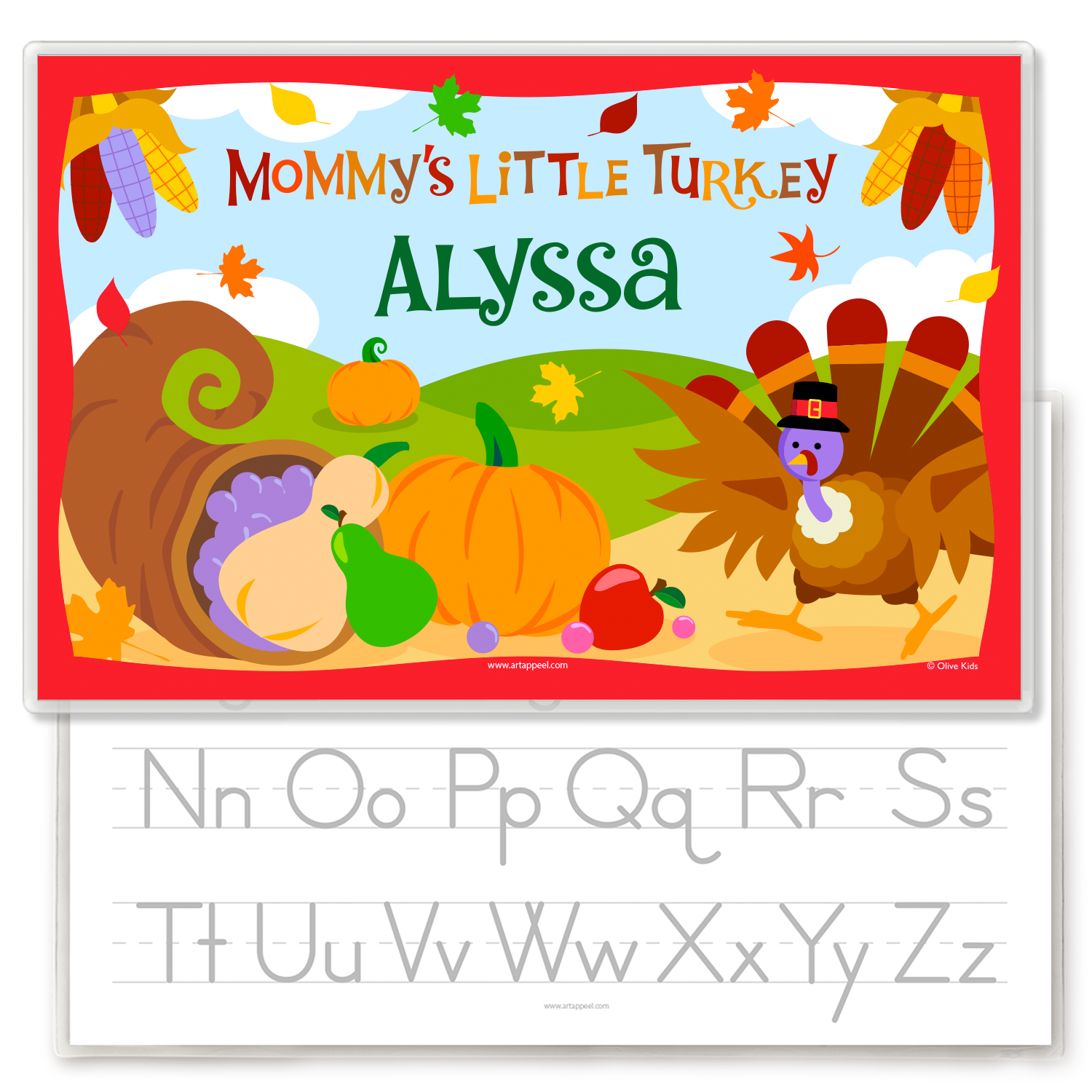 Mommy's Little Turkey Personalized Kids Placemat
