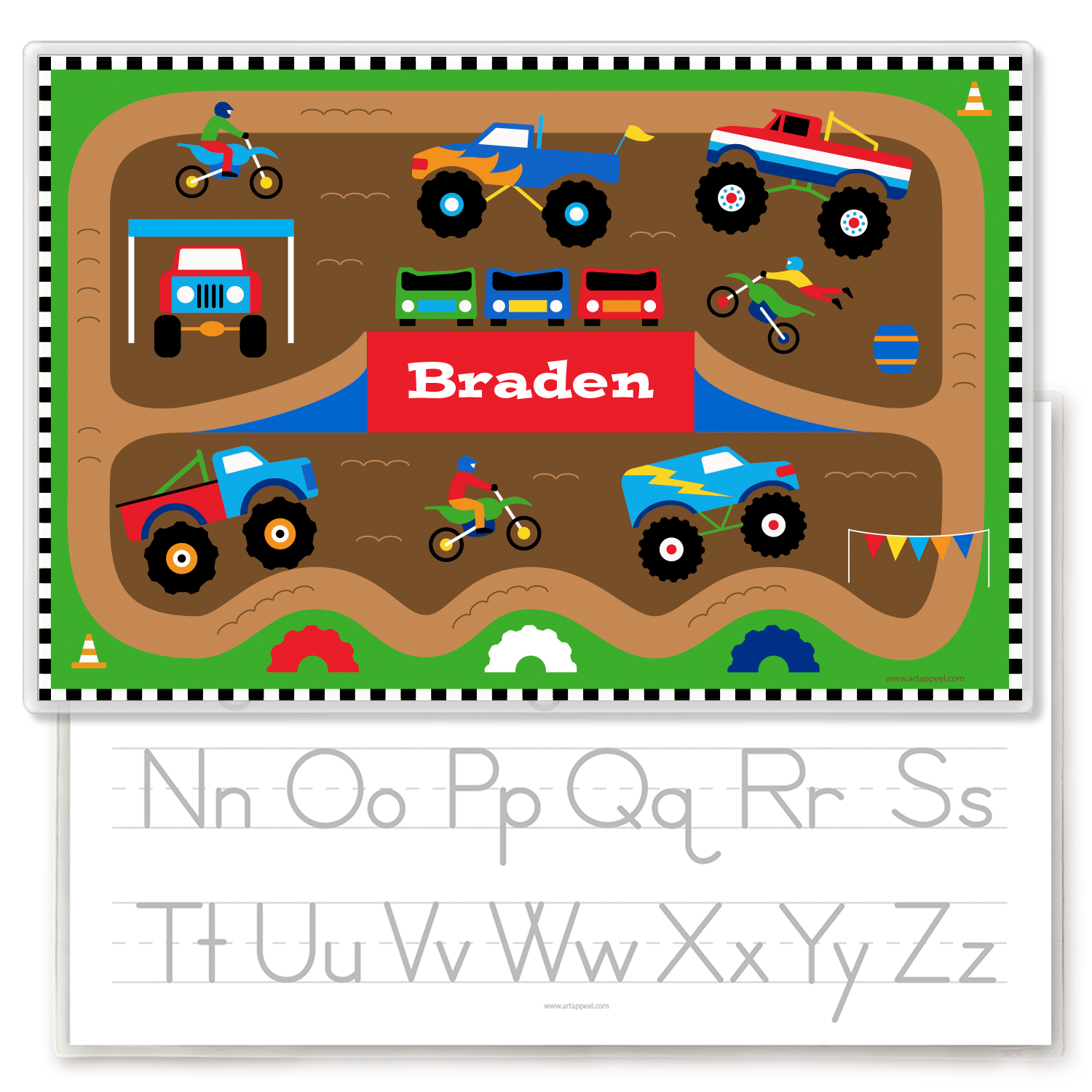 Monster Trucks Personalized Kids Placemat