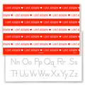 Valentine Stripes Personalized Kids Placemat