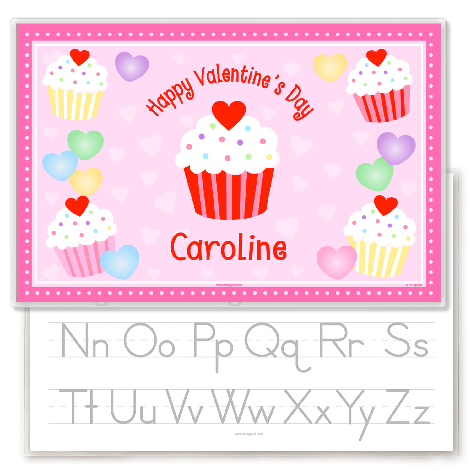 Valentine's Day Cupcakes Personalized Kids Placemat