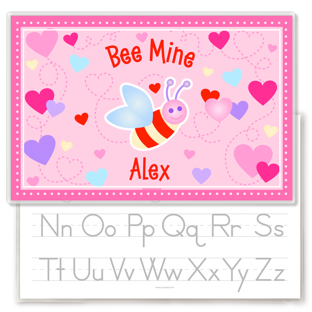 Valentine's Day Bee Mine Personalized Kids Placemat