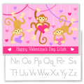 Valentine Monkeys Personalized Placemat