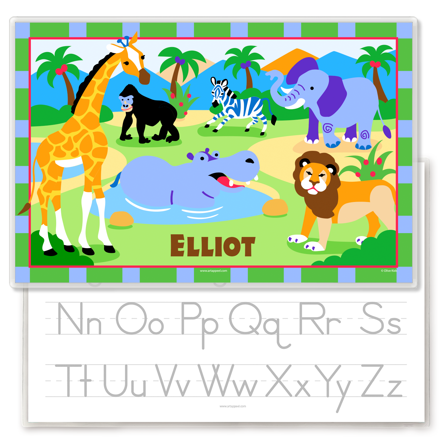 Wild Animals Personalized Kids Placemat