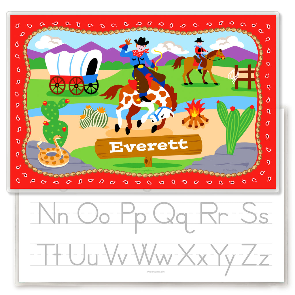 Cowboy Personalized Kids Placemat