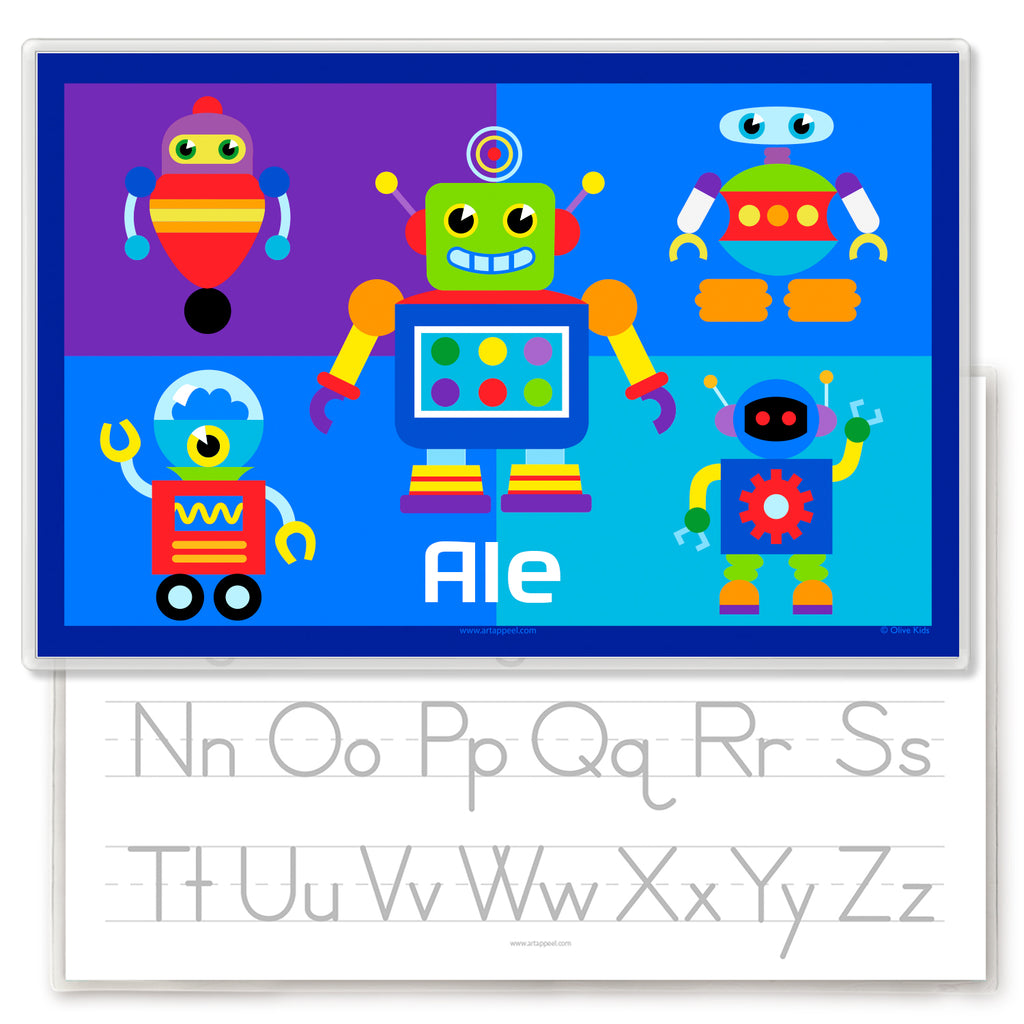 Robots Personalized Kids Placemat