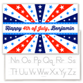 Fourth of July Retro Personalized Kids Placemat